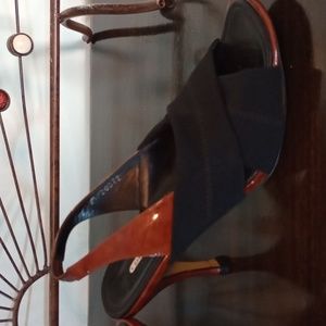 Donald J Pliner 3 inch sling back open toed heels